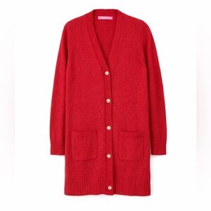 Lilly Pulitzer Leonette Sweater Cardigan‎ Amaryllis Red Size